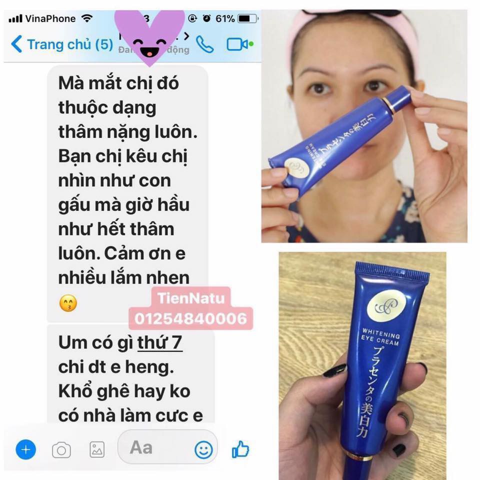 Kem Mắt Meishoku Whitening Eye Cream 30g