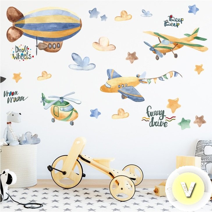 Decal dán tường bay lên trời xanh