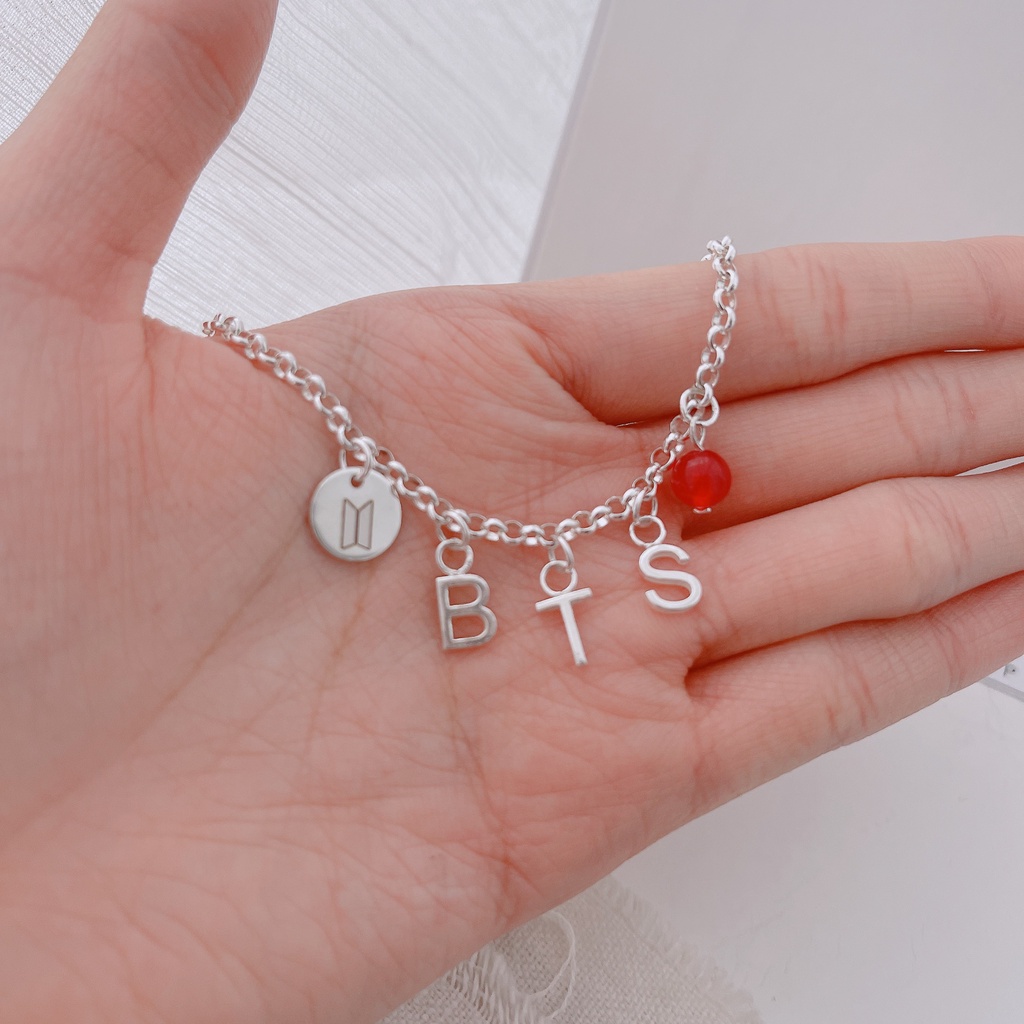 [HÀNG THIẾT KẾ] Vòng tay Bạc B.T.S / Lắc tay bạc idol thiết kế theo yêu cầu_TUNA SHOP Trang sức Bạc