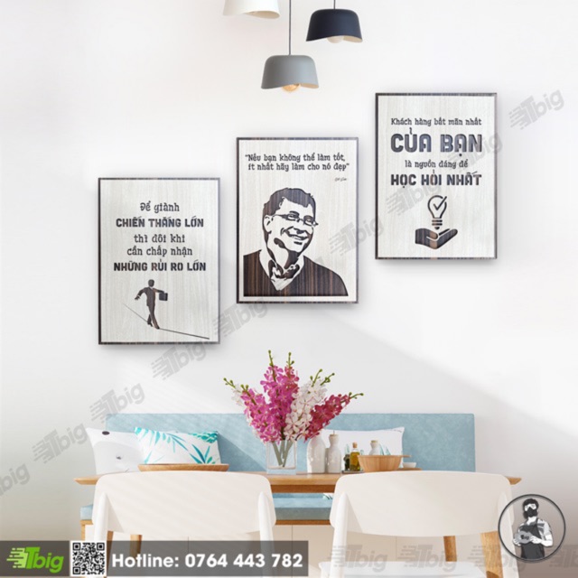 [Giá Sốc] Combo 3 Tấm Tranh Tạo Động Lực Gỗ treo tường độc đáo
