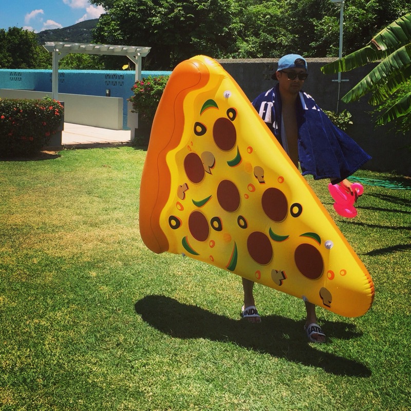 Phao bơi bơm hơi hình bánh pizza cỡ lớn 180cm dành cho người lớn