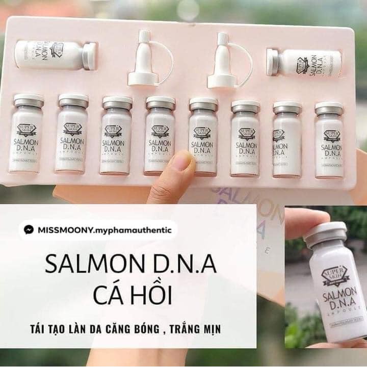 Tế Bào Gốc Cá Hồi Super Skin Salmon DNA Ampoule [ 1 hộp ] Có Bán Lẻ