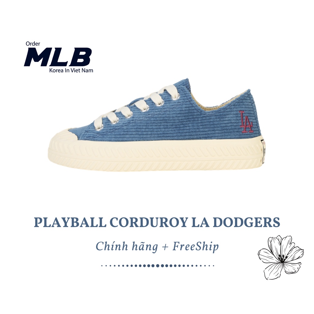 Giày MLB Korea chính hãng PLAYBALL CORDUROY LA DODGERS 32SHPC011-07U