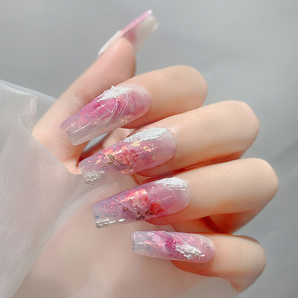 [Hàng mới về] Miếng dán trang trí móng tay nghệ thuật họa tiết hoa hồng / chữ tiếng anh / hoa cúc chống thấm nước