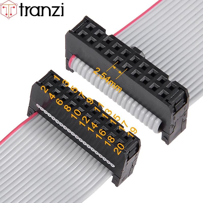 Dây cắm header 2.54mm IDE IDC 2x10P 25cm dập 2 đầu - túi 1 cái