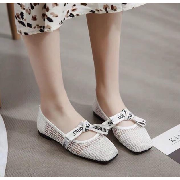 Giày bệt lưới mũi vuông 2 màu | BigBuy360 - bigbuy360.vn