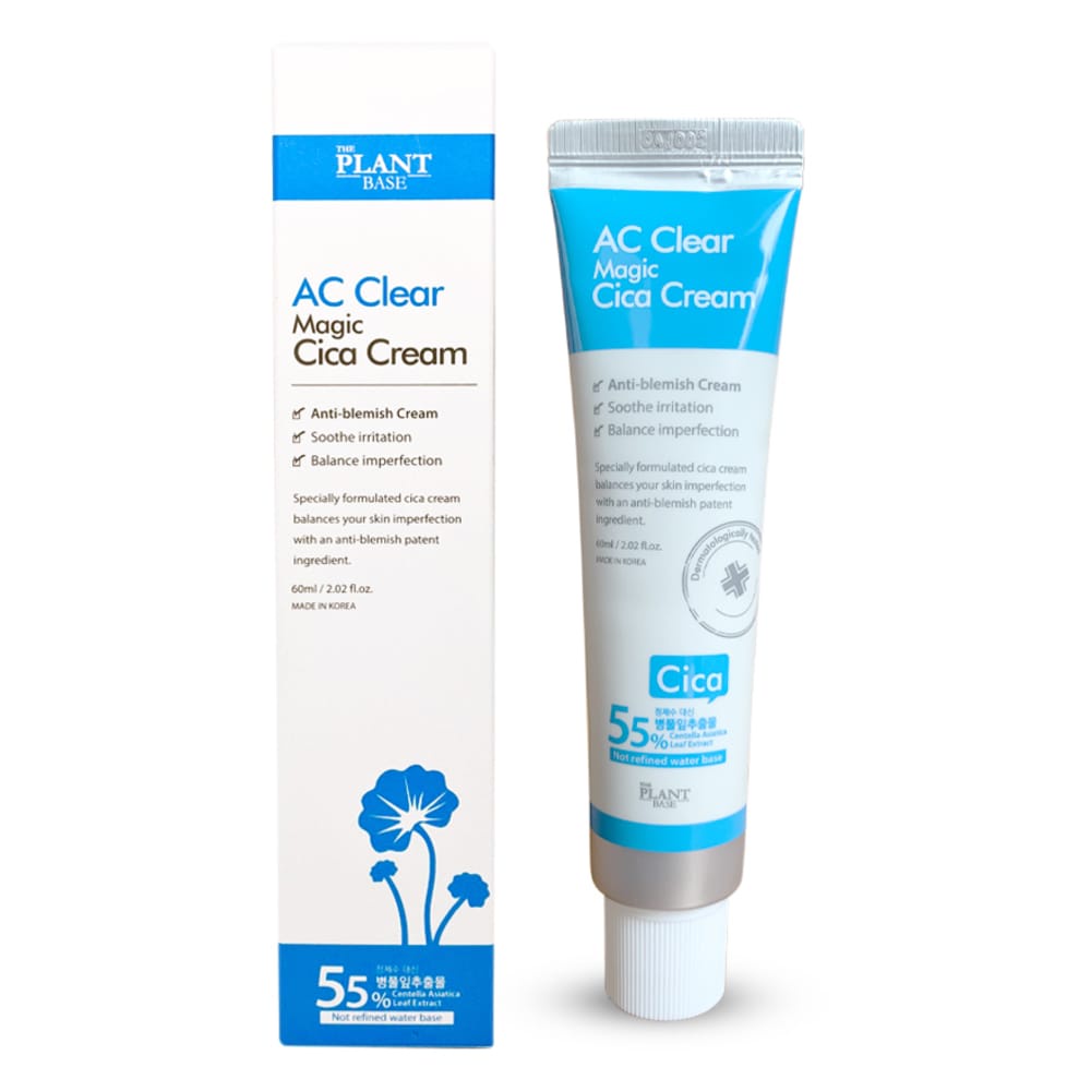 Kem dưỡng hỗ trợ nuôi dưỡng bảo vệ da The Plant Base AC Clear Magic Cica Cream 60ML