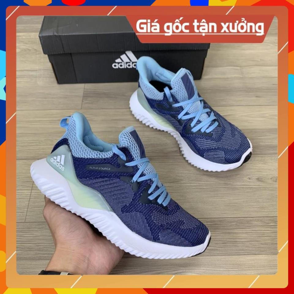 [FreeShip+Giá Hủy Diệt] Giầy Alphabounce xịn sò Full phụ kiện, Giày Sneaker Alphabounce xanh dương , Hót trend