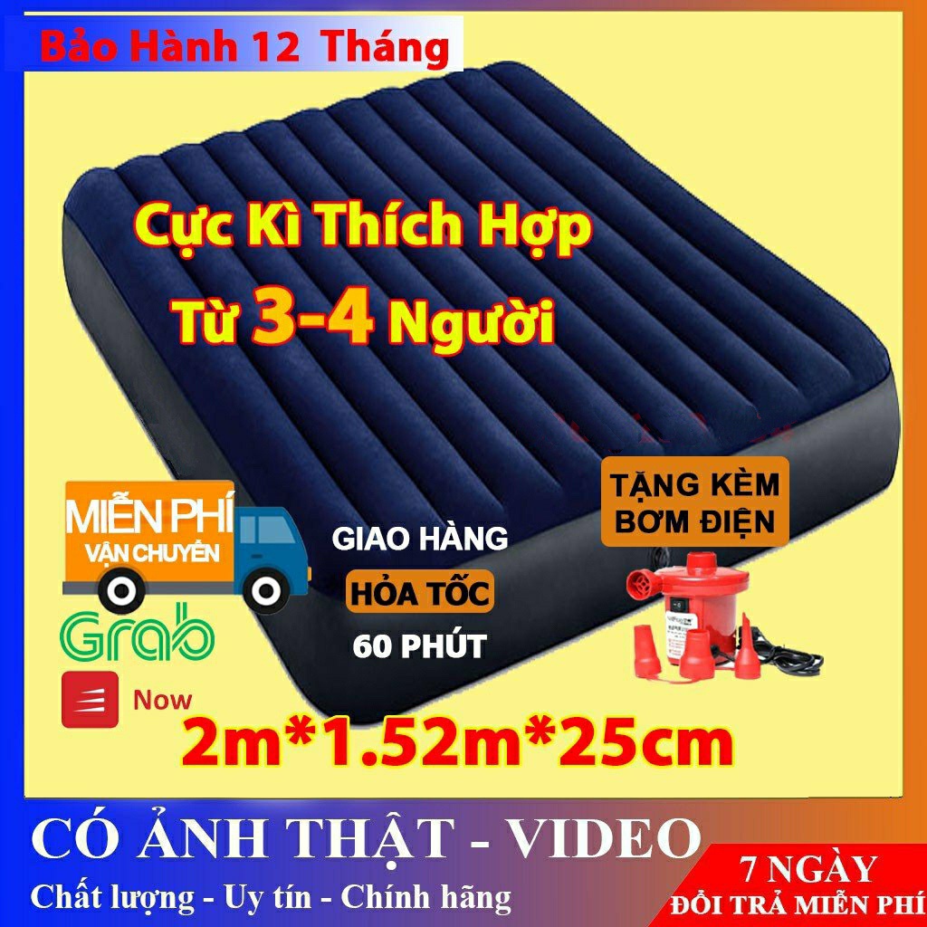Đệm Hơi Nệm Hơi Cỡ Lớn cao cấp 2mx1m83cm x25cm hàng chính hãng BH 12 Tháng -demhoi