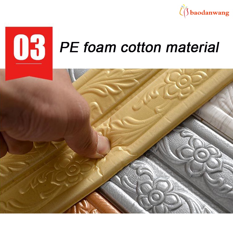 Dải dán viền tường họa tiết 3D tự dính chống nước trang trí nhà