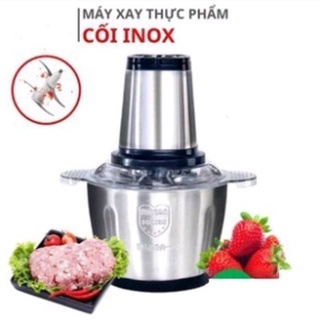 Máy Xay Thịt Cối Inox 4 Lưỡi Đa Năng Công suất 250W- Xay thịt xay tỏi ới xay rau củ quả - Máy xay thịt Electric