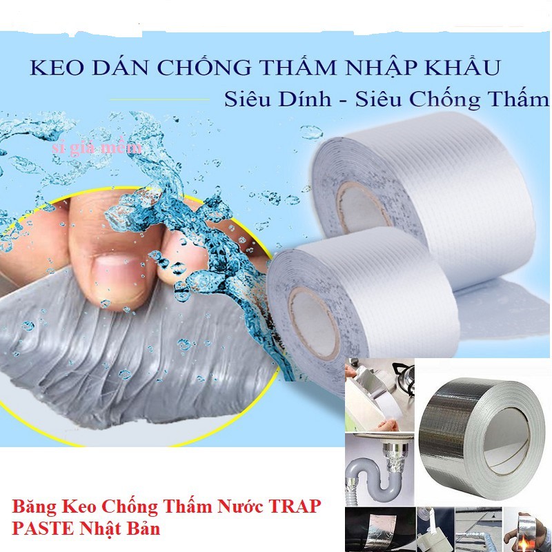 COMBO 2 CUỘN BĂNG KEO CHỐNG THẮM 5CM*5M