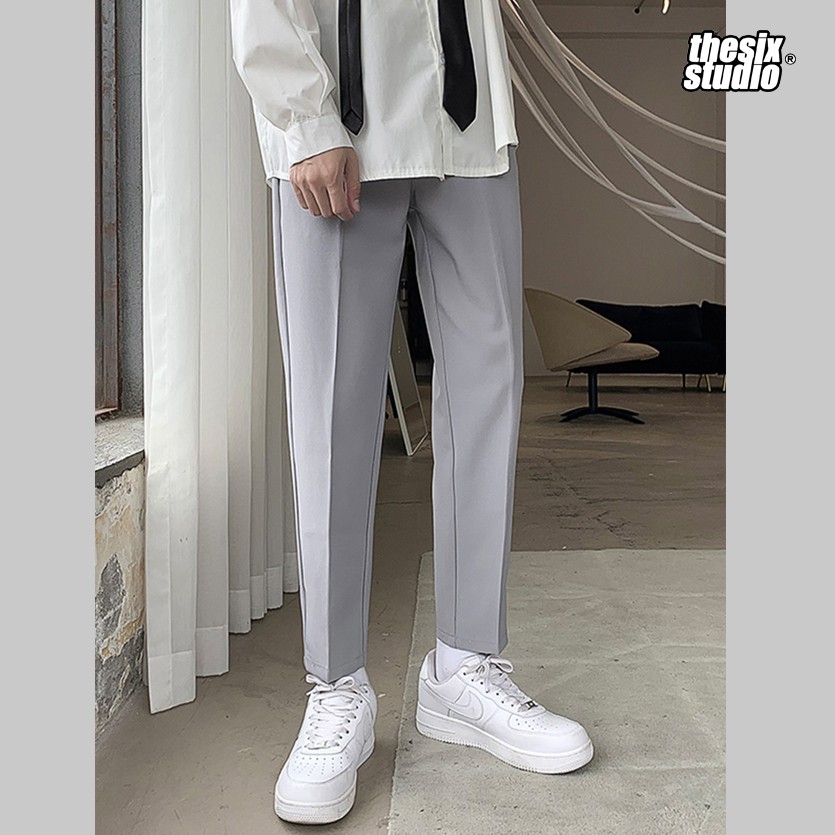 Quần tây nam ống suông, Quần âu nam baggy 9 tấc phong cách Hàn Quốc cao cấp | BigBuy360 - bigbuy360.vn