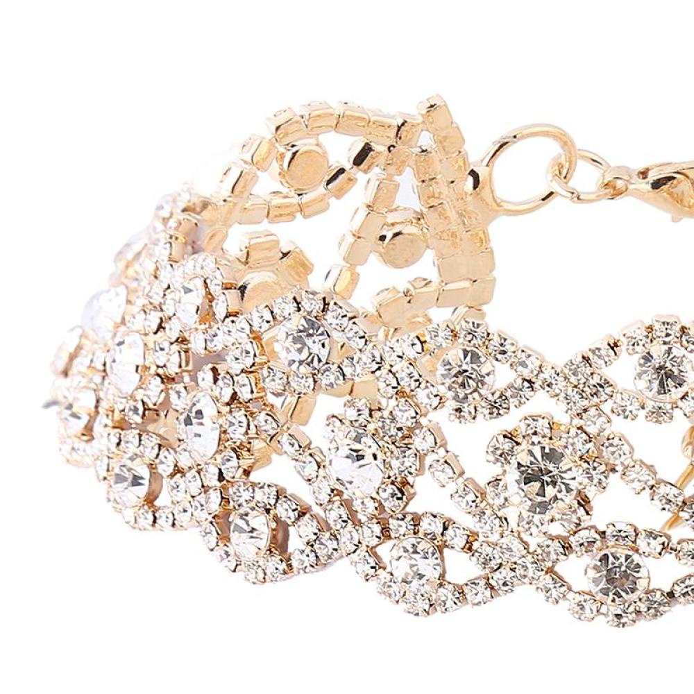 Vòng Cổ Choker Đính Đá Pha Lê Lấp Lánh Thiết Kế Đơn Giản Sang Trọng M3Z9