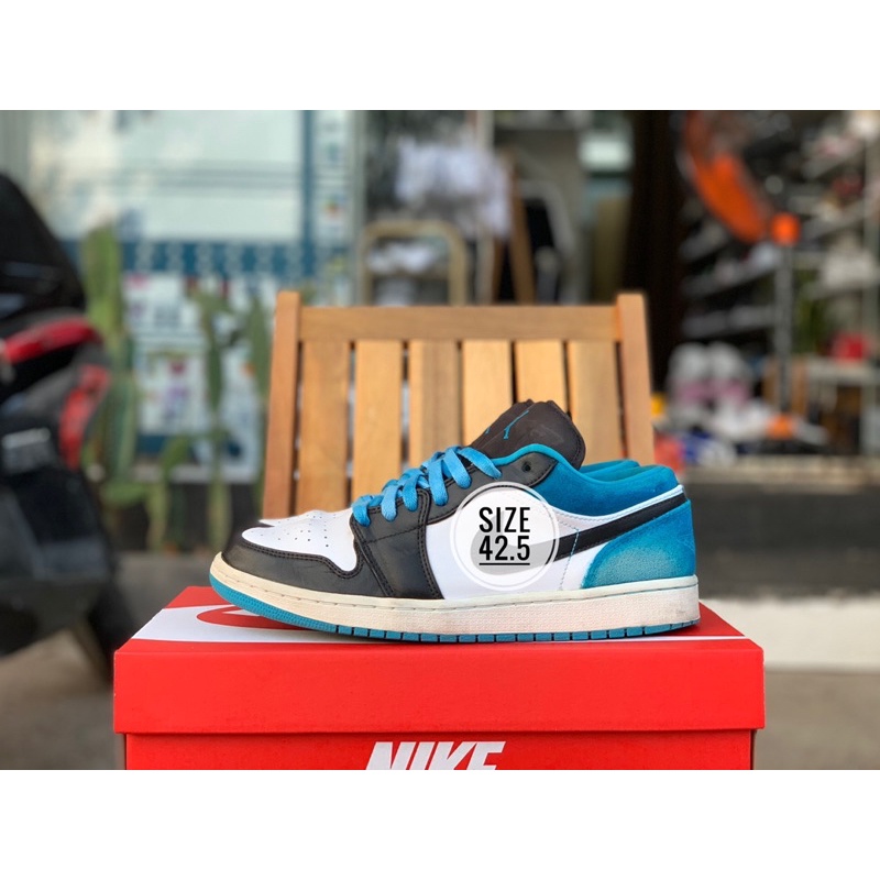 Giày thể thao chính hãng Nike Jordan 1 Low Laser Blue 2hand