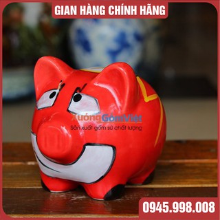 Siêu nhân tia chớp gốm sứ bát tràng - heo đất dùng tiết kiệm cho bé - đồ chơi trí tuệ - xưởng gốm việt