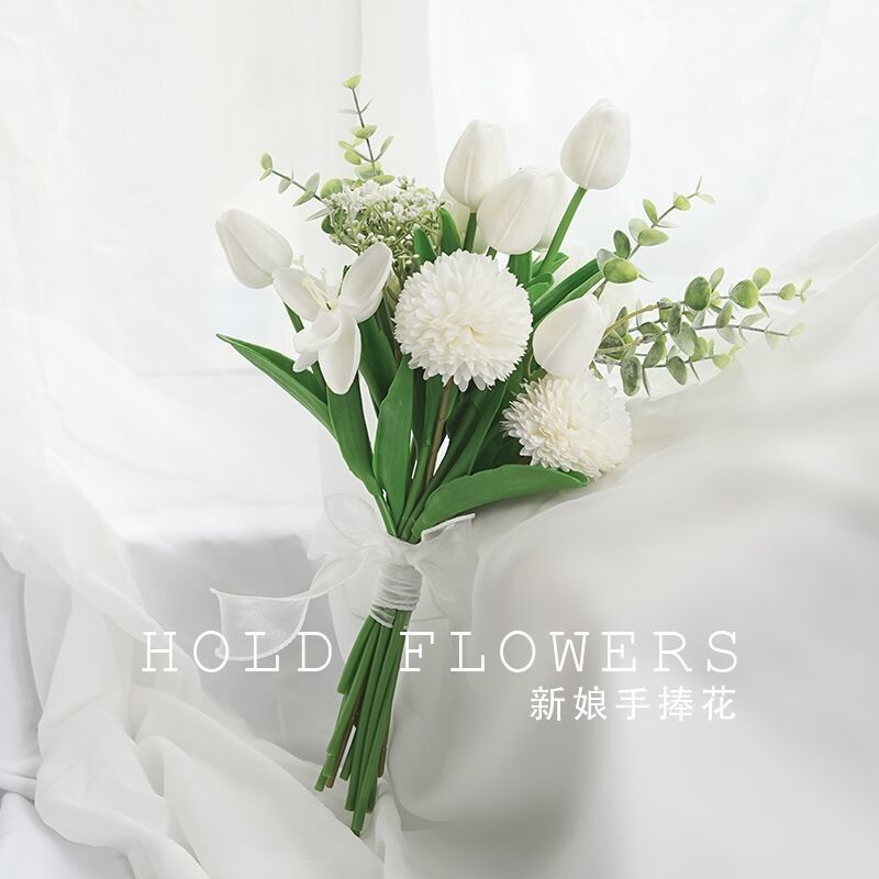 Bó Hoa Tulip Nhân Tạo Dùng Trang Trí Nhà Cửa/Tiệc Cưới/Chụp Ảnh