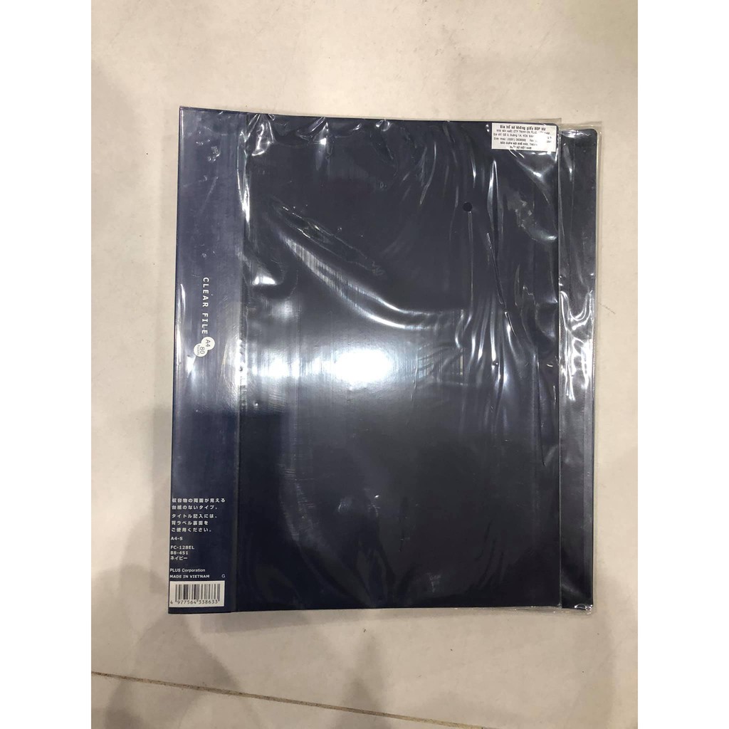 Túi đựng tài liêu file clear 80 trang Plus màu đen