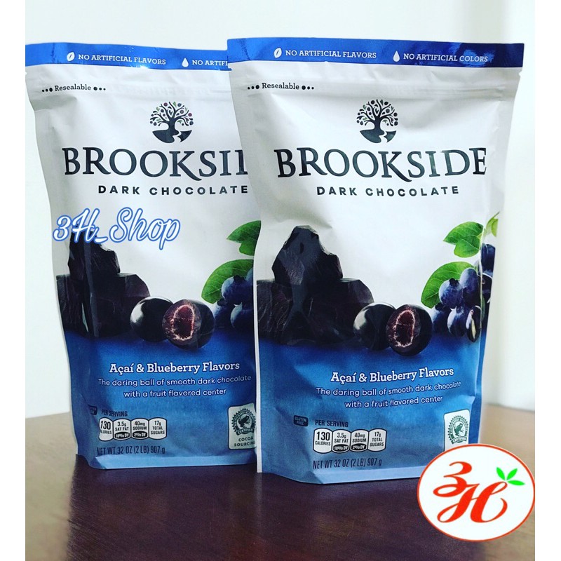 Socola Đắng Nhân Việt Quất Brookside túi 907g