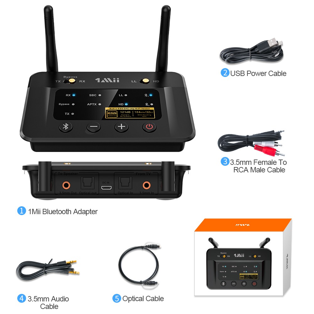 Bộ thu phát âm thanh Bluetooth  B03pro 5.0 có chip DAC ESS9018