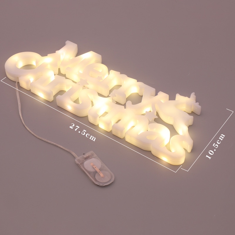 Dây đèn LED Merry Christmas nhiều màu dùng để trang trí cho cây thông Noel/ sân vườn