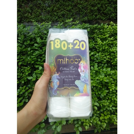 Bông tẩy trang Mihoo cotton 200 miếng