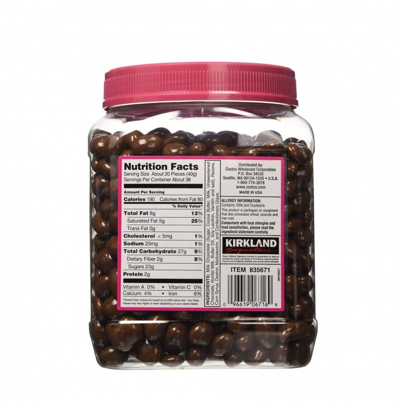 Chocolate nhân nho Kirkland Raisins 1.5kg