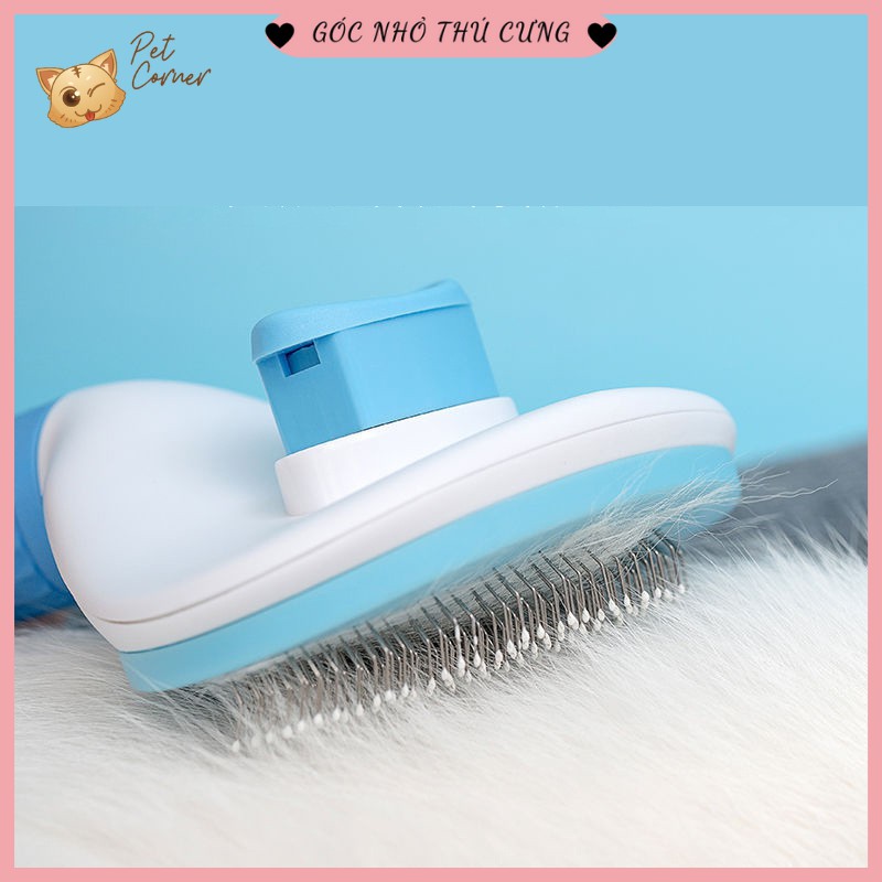 Lược chải lông có nút bấm nhả lông cho thú cưng