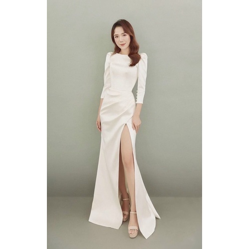 ĐẦM DẠ HỘI BODY DUÔI CÁ XẾP LY XẺ ĐÙI full size S/M/L/XL . ( video và ảnh do chủ shop tự chụp 100000%)