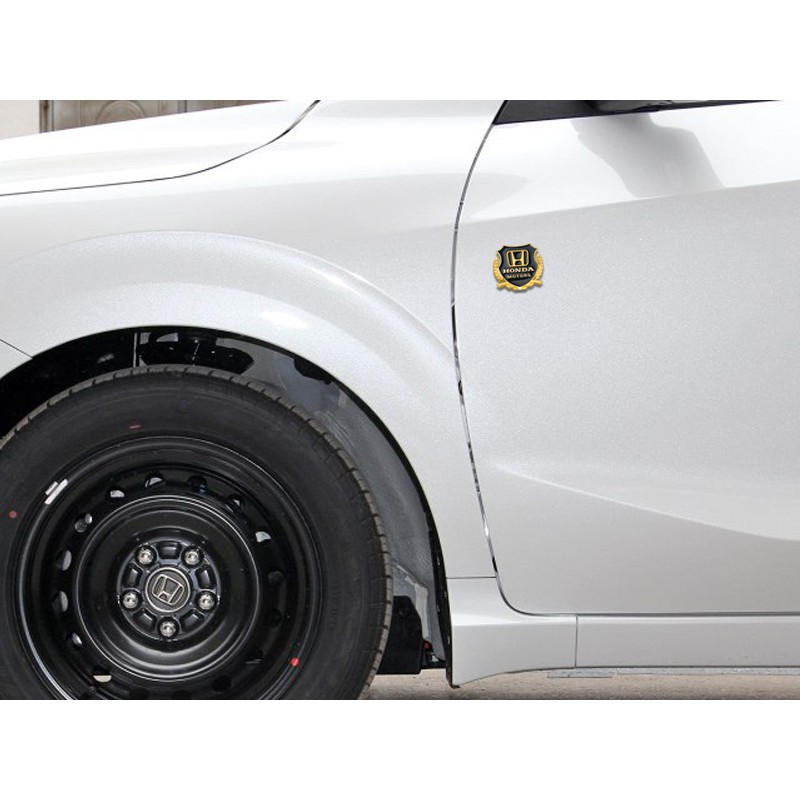 HONDA 2 Miếng Dán Kim Loại 3d Cho Xe Hơi