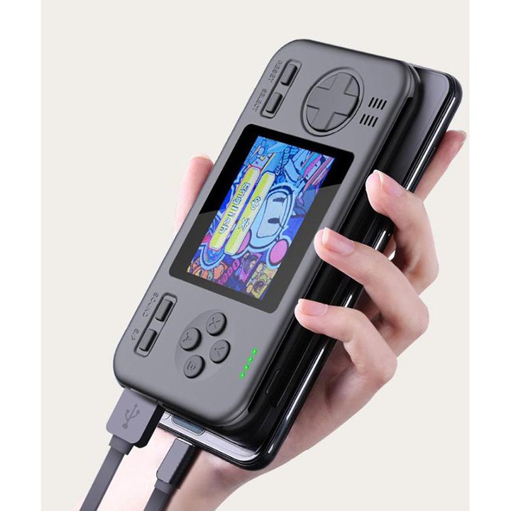 Máy Chơi Game Cầm Tay Mini 416 Trò Kiêm Sạc Dự Phòng Dung Lượng Cao 8000mAh - Sạc Dự Phòng 8000mAh Kèm Game