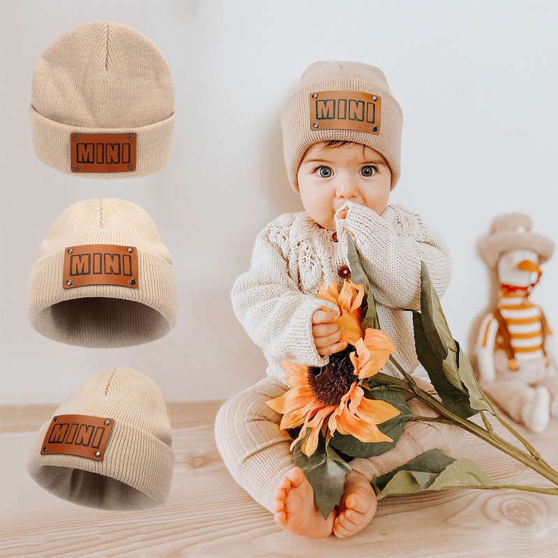 Mũ beanie Đan Móc Giữ Ấm Mùa Đông Cho Mẹ Và Bé