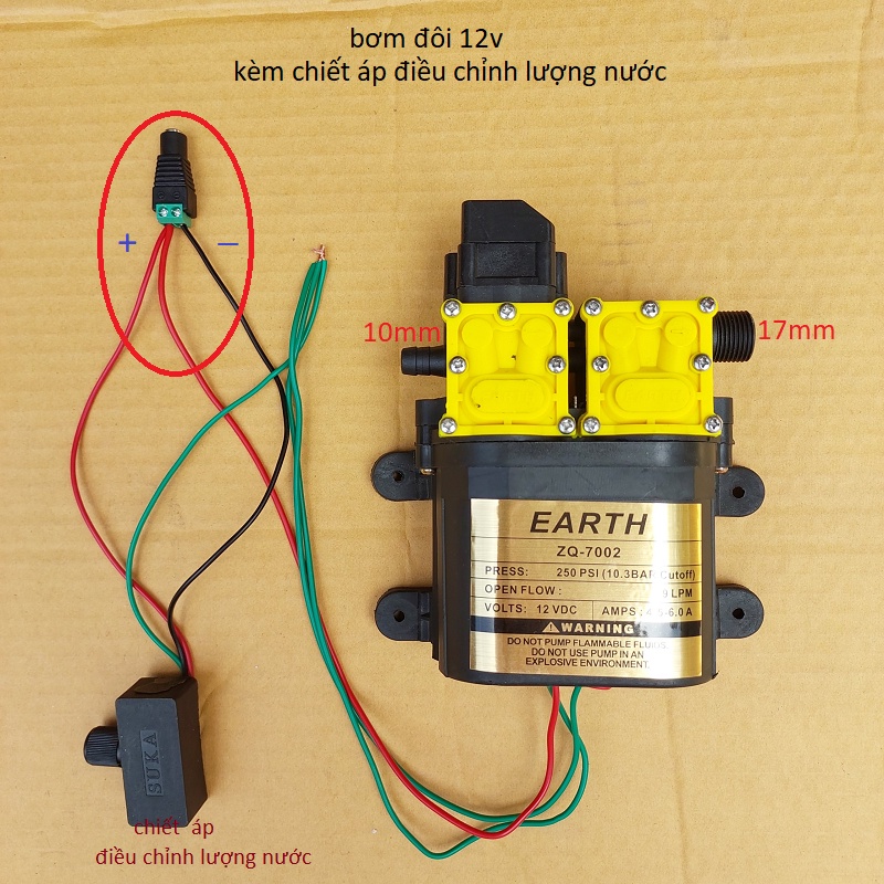 Máy bơm phun sương ,máy bơm nước đôi tăng áp lực nước mini