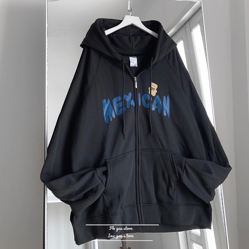 Áo Khoác Nỉ Hoodie Zip Mexican Form Unisex nam nữ nón 2 lớp
