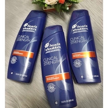 Head and shoulders Mỹ 𝐇à𝐧𝐠 𝐜𝐚𝐨 𝐜ấ𝐩 𝐍𝐡ấ𝐭 Clinical strength 400ml