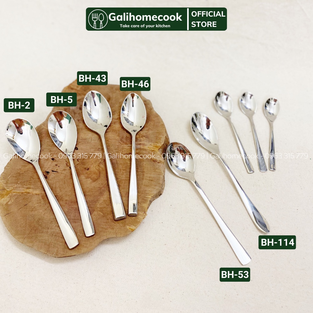 [XẢ LỖ] Thìa Muỗng INOX 304 ăn cơm, ăn phở, cháo cao cấp, sang trọng xuất dư hãng WMF, Zwilling,...Galihomecook