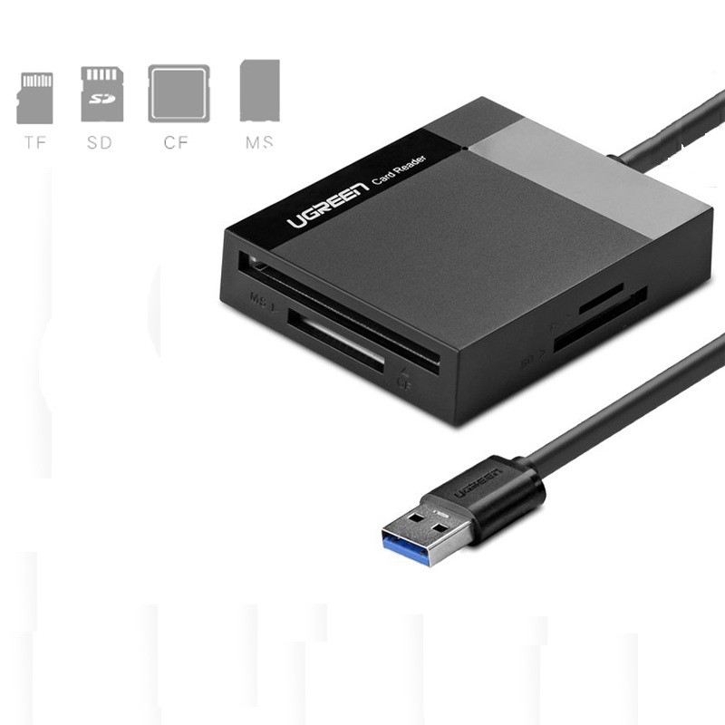 Đầu đọc thẻ SD/TF/CF/MS USB 3.0 Ugreen 30229