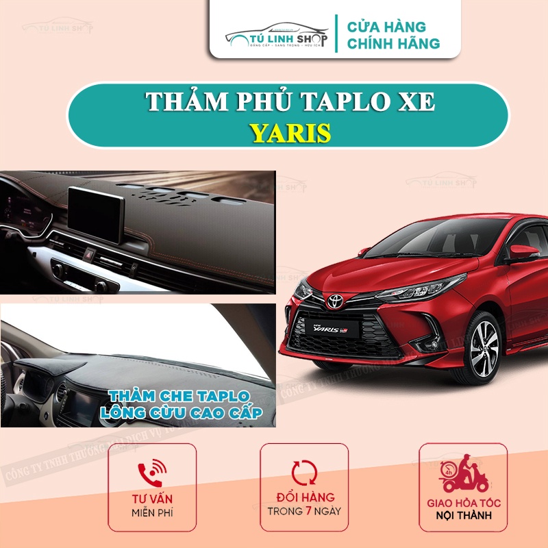 Thảm taplo YARIS bằng lông Cừu 3 lớp hoặc Da Cacbon