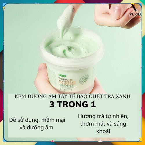 Kem Tẩy tế Bào Chết Trà Xanh Fenyi Dưỡng Ẩm Trắng Da Giảm Mụn 100g