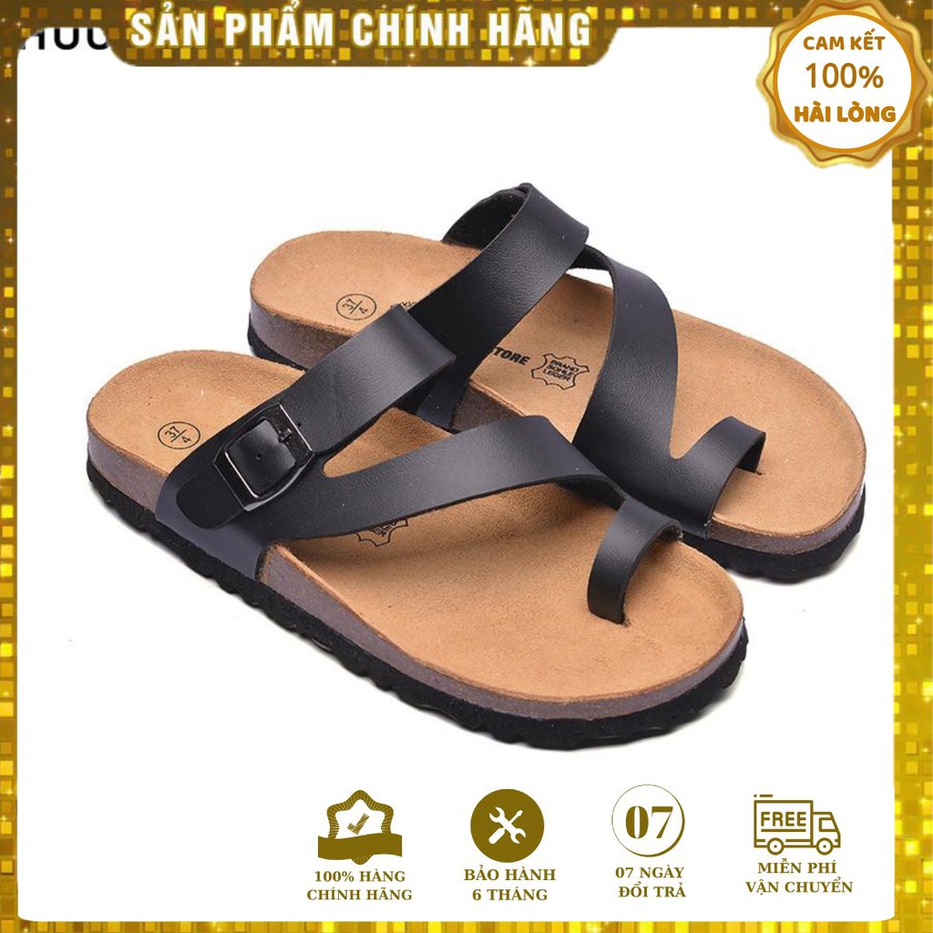 Dép Sandal Unisex Xỏ Ngón Tròn Đế Trấu - HuuCuong 2140