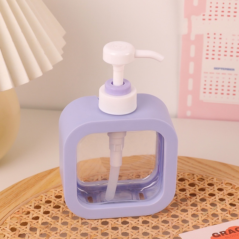 Bình Nhựa Trong Suốt Cỡ Lớn Đựng Dầu Gội/Mỹ Phẩm Dạng Nhấn Cho Du Lịch