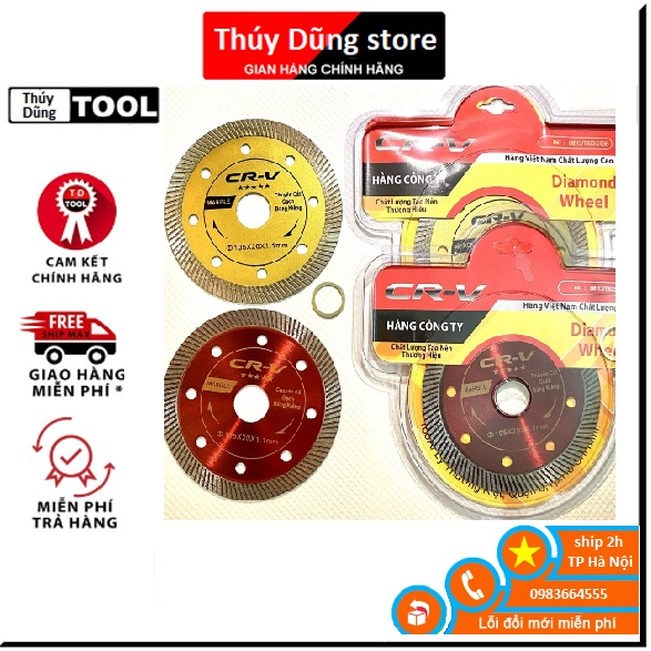 (Hộp 10 Lưỡi) Lưỡi cắt kim cương chuyên cắt gạch men, cắt đá bê tông CR-V