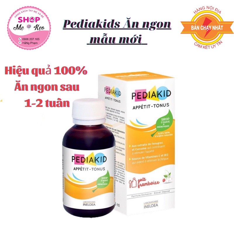 Pediakid Appéstit Tonus - Siro kích thích ăn ngon - Pháp 125ml - siro hỗ trợ ăn ngon , tiêu hóa tốt, hấp thụ tốt