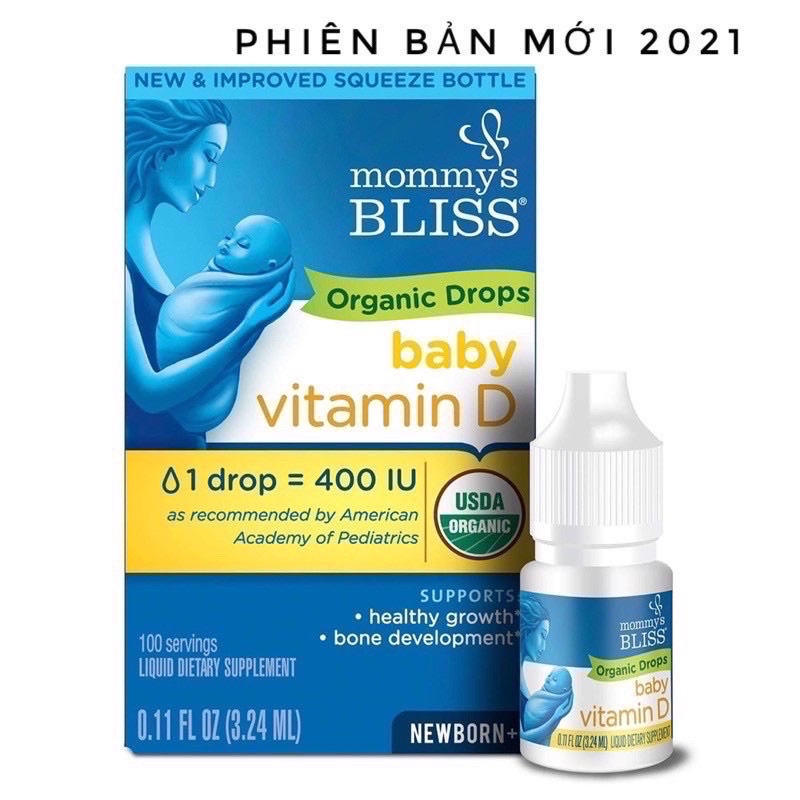 Vitamin D3 hữu cơ Mommy’s Bliss cho từ sơ sinh