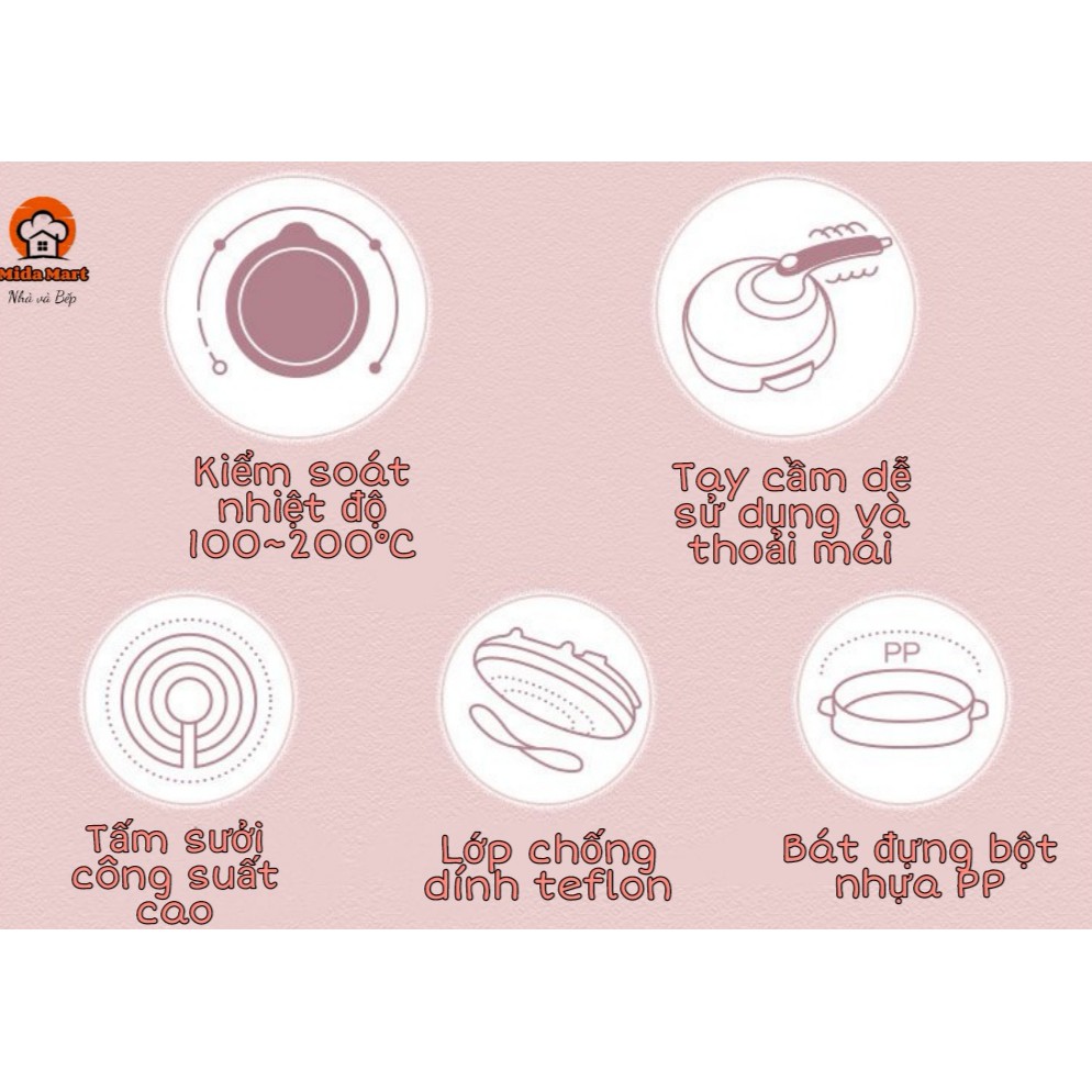 MÁY LÀM BÁNH CREPE NGHÌN LỚP / VỎ BÁNH / BÁNH CUỐN CHÍNH HÃNG BEAR DBC-A06D1
