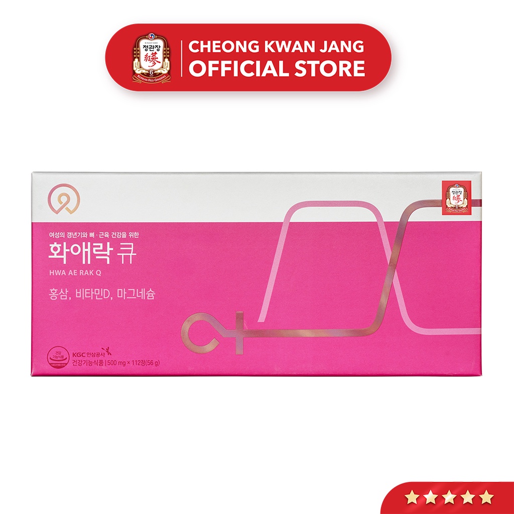 [Mã LT500 giảm 500k đơn 2tr990] Viên Uống Hồng Sâm Dành Cho Phụ Nữ KGC Cheong Kwan Jang Hwa Ae Rak Q (500mg x112 viên)