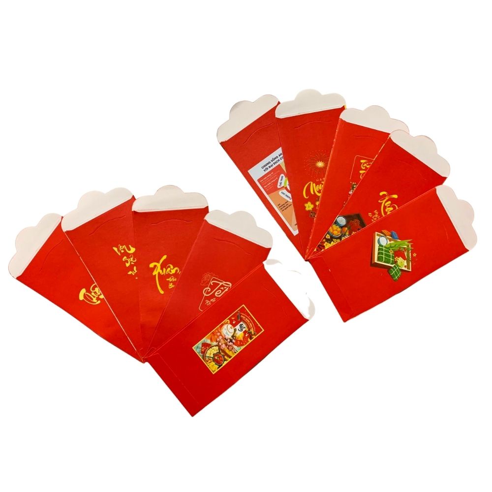 Bao Lì Xì 2023 Quý Mão Tuxa Set 50 chiếc Phong Bao Lì Xì Tết giá Rẻ nhiều hình dễ thương đẹp độc lạ