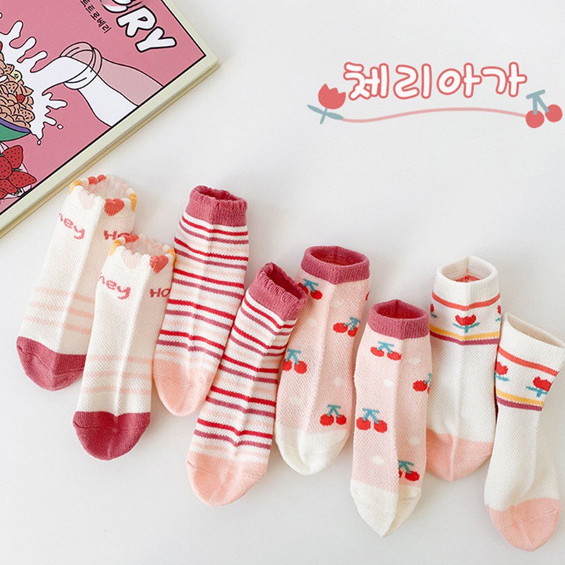 Tất phong cách in hoạt hình thời trang cho bé gái