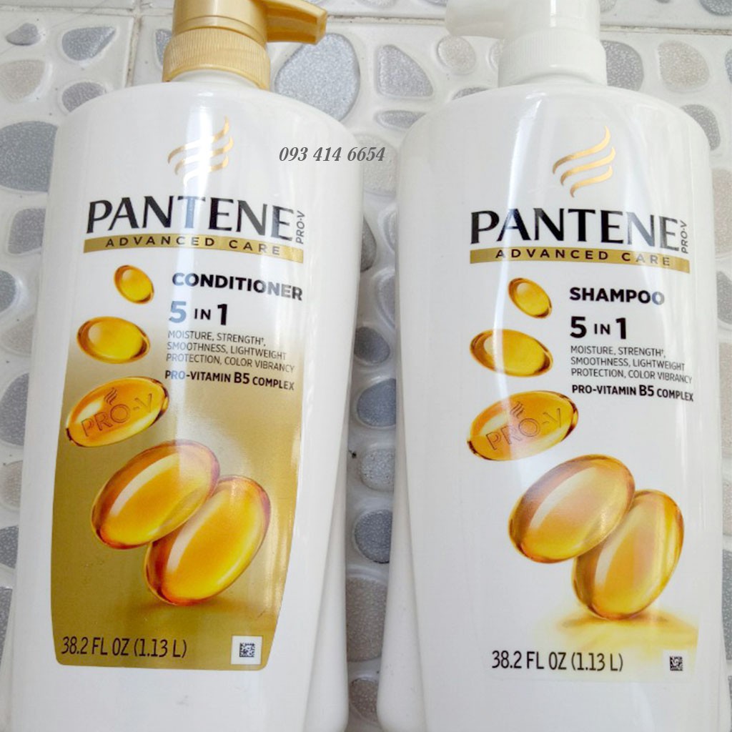 [MẪU MỚI] DẦU GỘI VÀ DẦU XẢ PANTENE MỸ 1.13 LÍT PRO-V ADVANCED CARE 5IN1 HOÀN HẢO