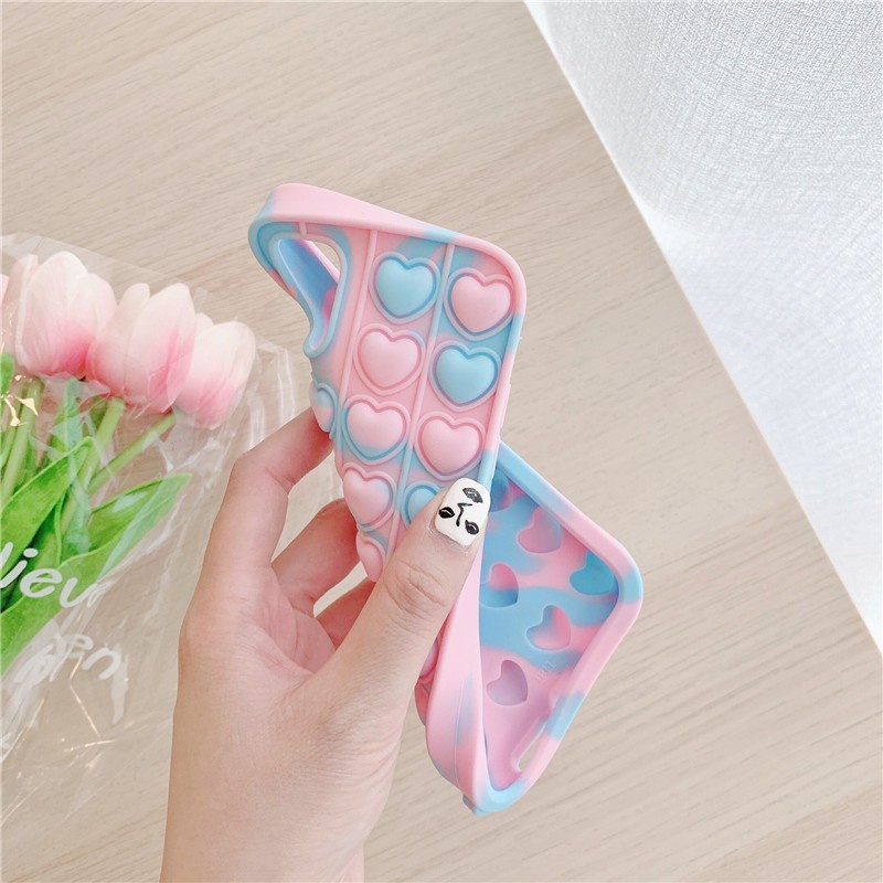Ốp điện thoại silicon mềm hình trái tim thích hợp cho Iphone 13 12 Pro Max 12mini 11 Pro Max I6 6s 7 8 Plus X Xr Xs Max